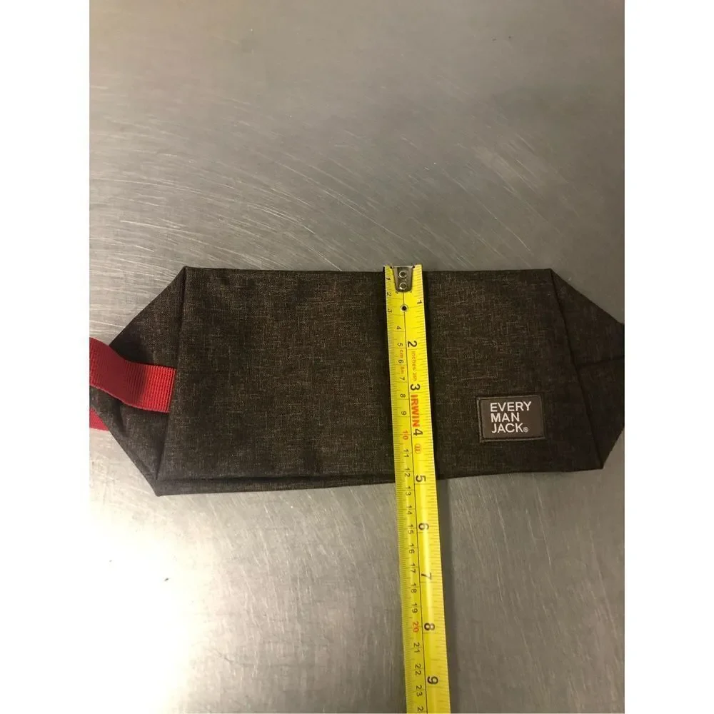 🌼5for$25🌼Every Man Jack Men’s Brown and Red Travel Luggage Zip Up Pouch
